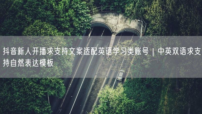 抖音新人开播求支持文案适配英语学习类账号｜中英双语求支持自然表达模板