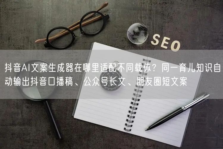 抖音AI文案生成器在哪里适配不同载体？同一育儿知识自动输出抖音口播稿、公众号长文、朋友圈短文案
