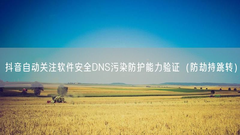 抖音自动关注软件安全DNS污染防护能力验证（防劫持跳转）