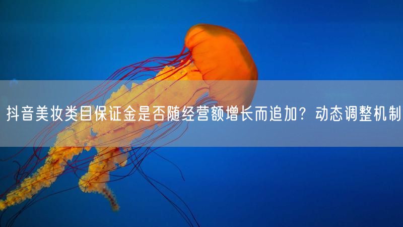 抖音美妆类目保证金是否随经营额增长而追加？动态调整机制