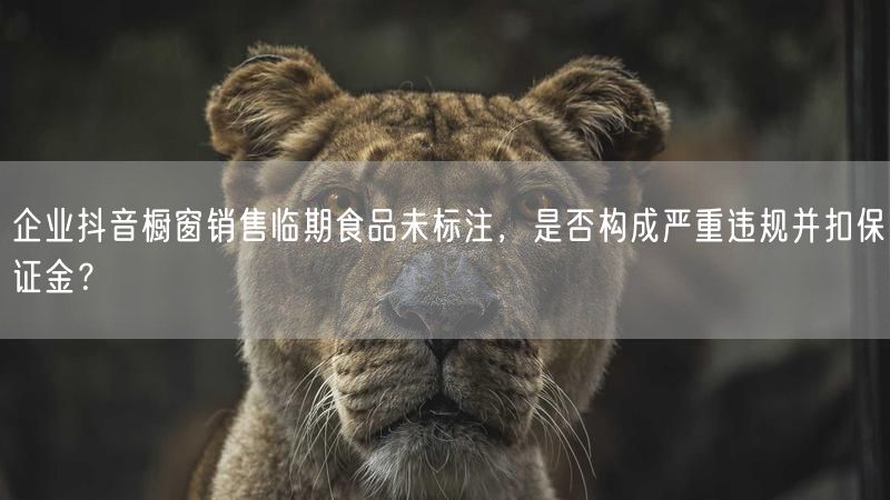 企业抖音橱窗销售临期食品未标注，是否构成严重违规并扣保证金？