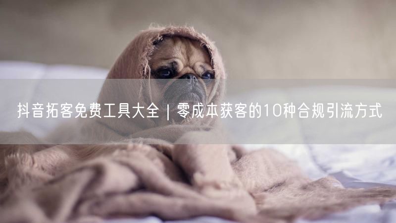 抖音拓客免费工具大全｜零成本获客的10种合规引流方式